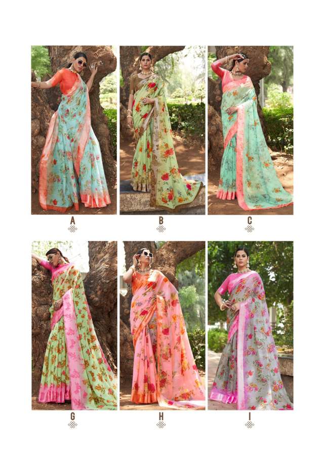 Shangrila New Kanchana Festive Wear Designer 25 Linen Cotton Saree Collection